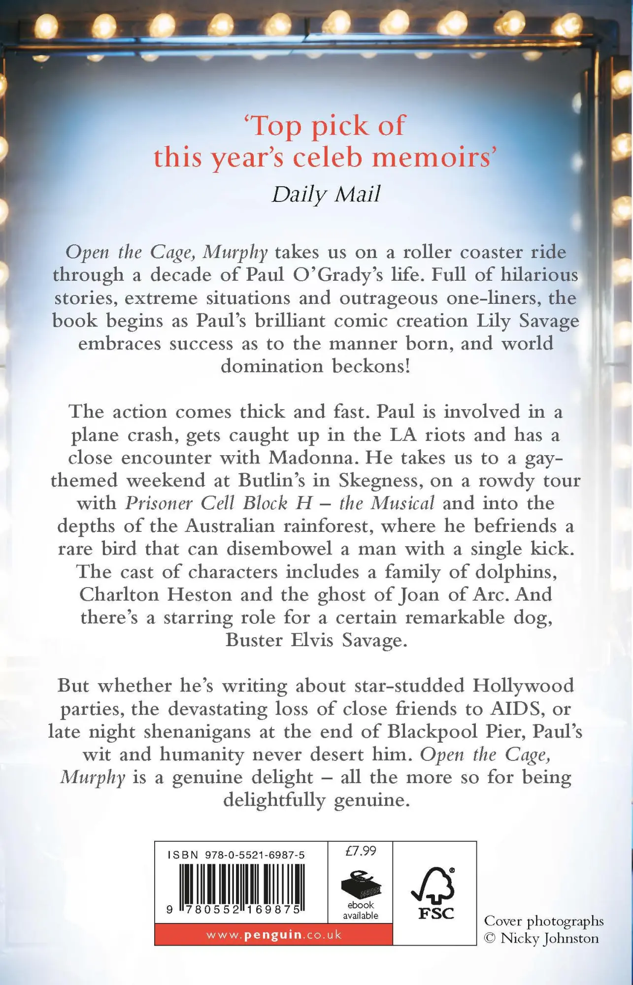 Rückseite: 9780552169875 | Open the Cage, Murphy! | Hilarious tales of the rise of Lily Savage