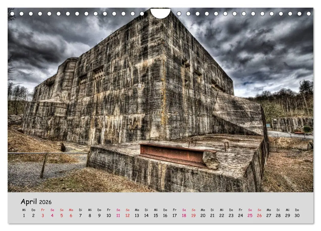 Bild: 9783516089875 | Bunker Zeitzeugen der Geschichte (Wandkalender 2026 DIN A4 quer),...