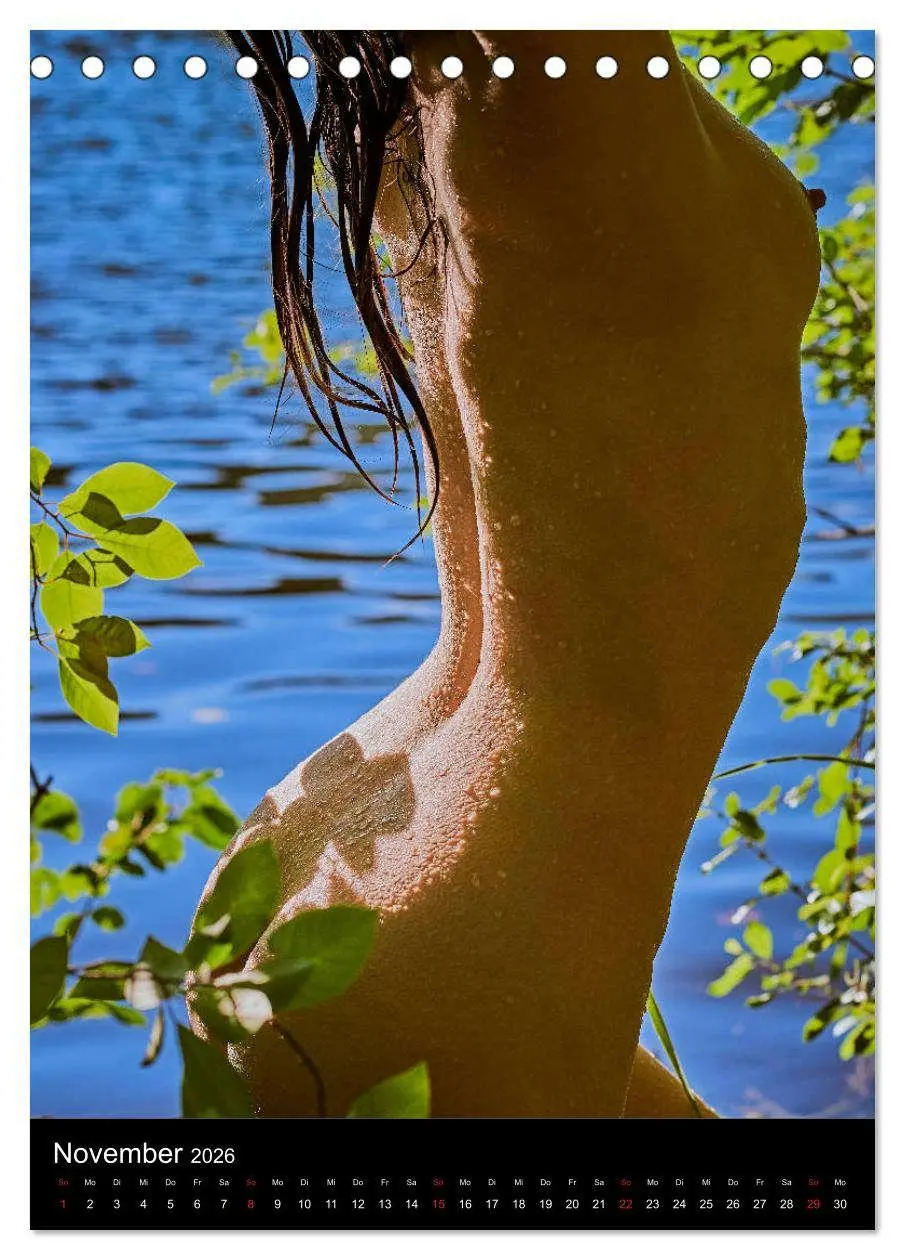 Bild: 9783516399875 | Akt am See (Tischkalender 2026 DIN A5 hoch), CALVENDO Monatskalender