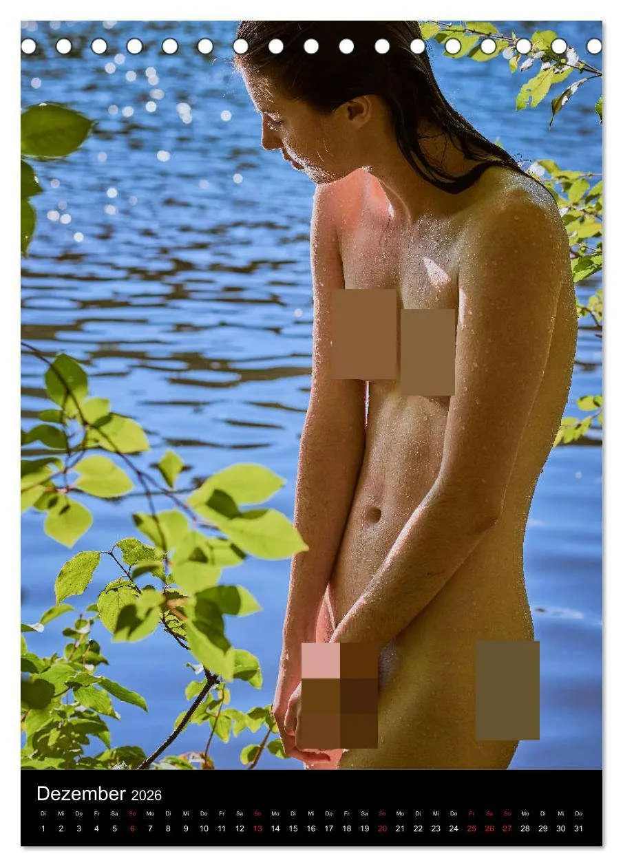 Bild: 9783516399875 | Akt am See (Tischkalender 2026 DIN A5 hoch), CALVENDO Monatskalender