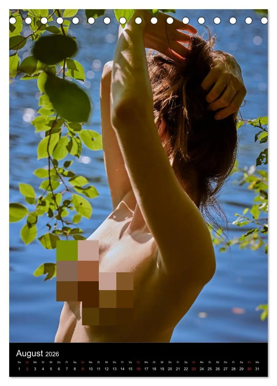Bild: 9783516399875 | Akt am See (Tischkalender 2026 DIN A5 hoch), CALVENDO Monatskalender