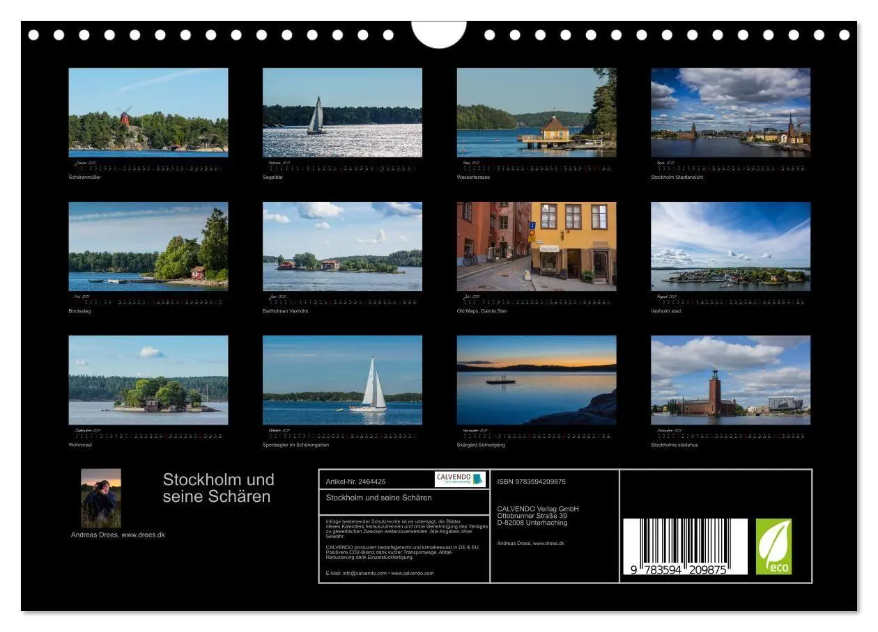 Bild: 9783594209875 | Stockholm und seine Schären (Wandkalender 2027 DIN A4 quer),...