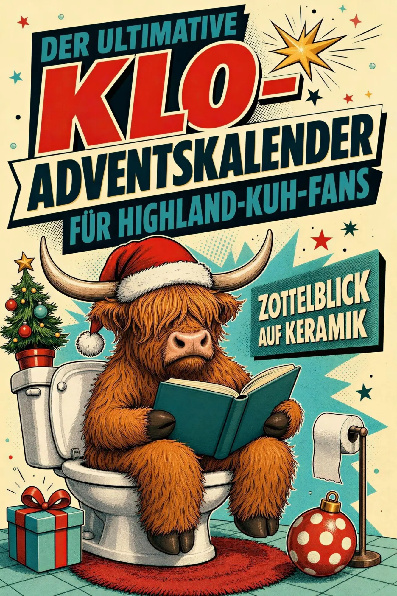 Cover: 9783696109875 | Der ultimative Klo-Adventskalender für Highland-Kuh-Fans | Schubert