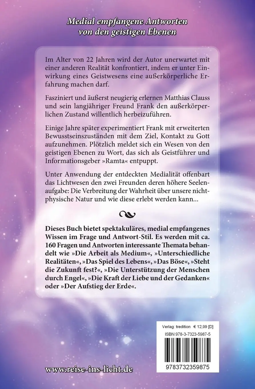 Rückseite: 9783732359875 | Die Reise ins Licht | Aufbruch zur Transformation | Matthias Clauss