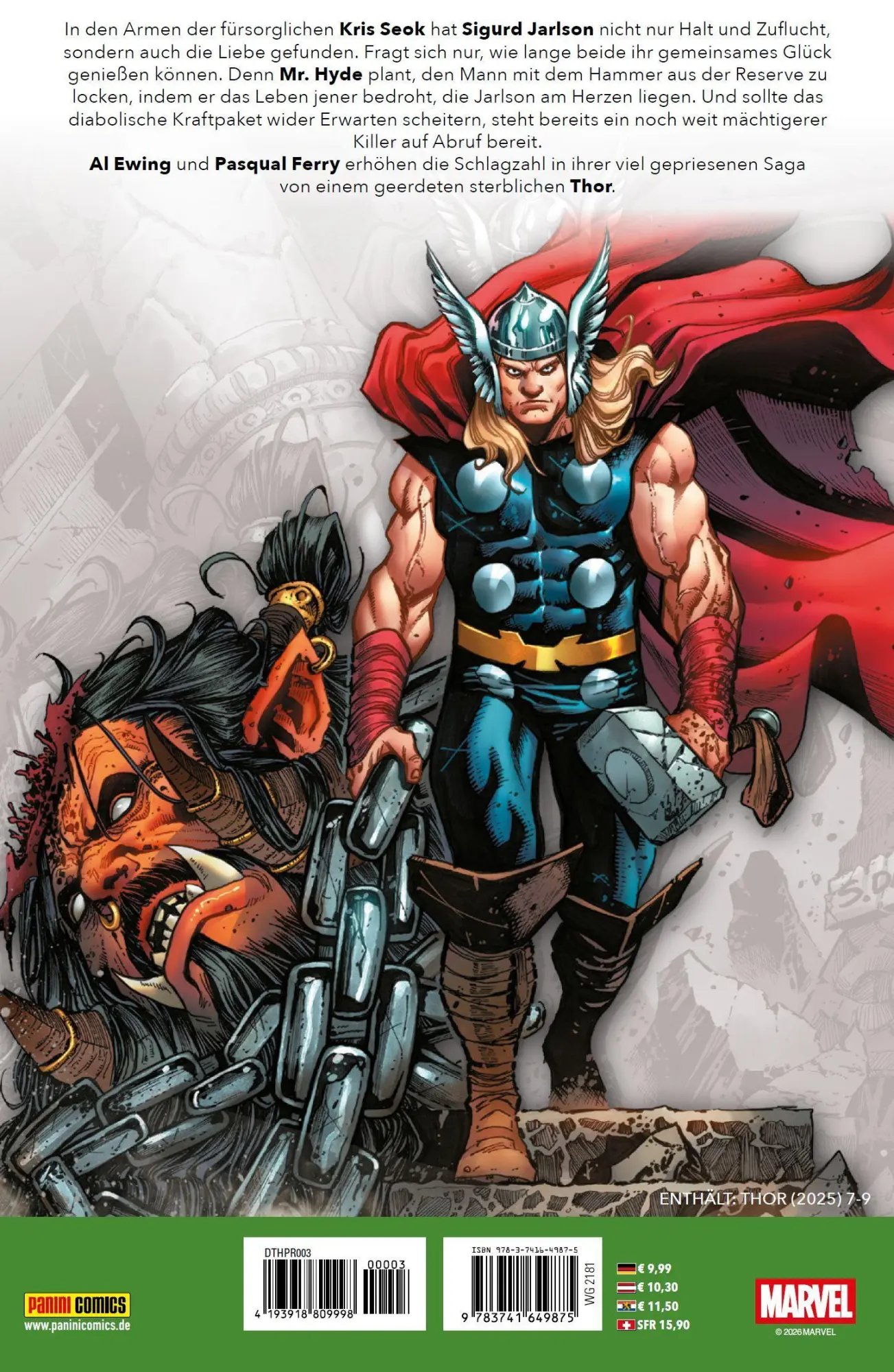 Rückseite: 9783741649875 | Der sterbliche Thor | Bd. 3 | Al Ewing (u. a.) | Taschenbuch | 72 S.