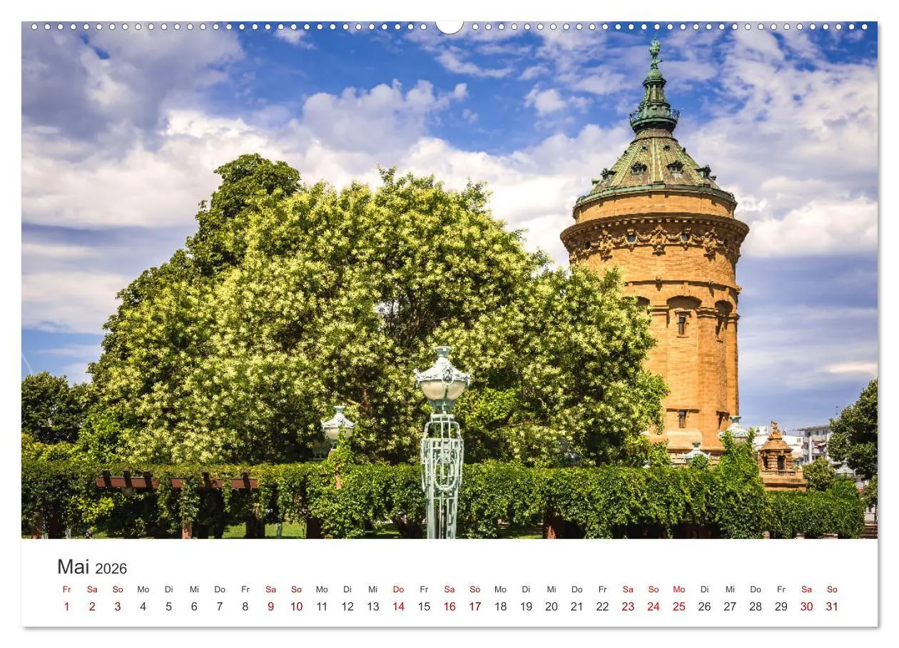 Bild: 9783457369975 | Der Mannheimer Wasserturm (hochwertiger Premium Wandkalender 2026...