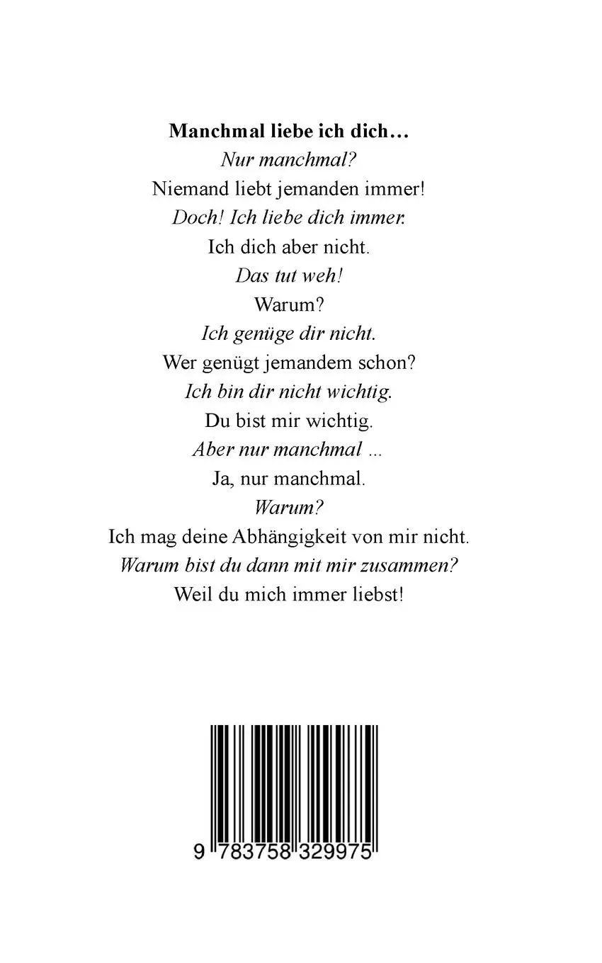 Rückseite: 9783758329975 | Manchmal liebe ich dich | Von der Ohnmacht zur Ermächtigung | Scheld