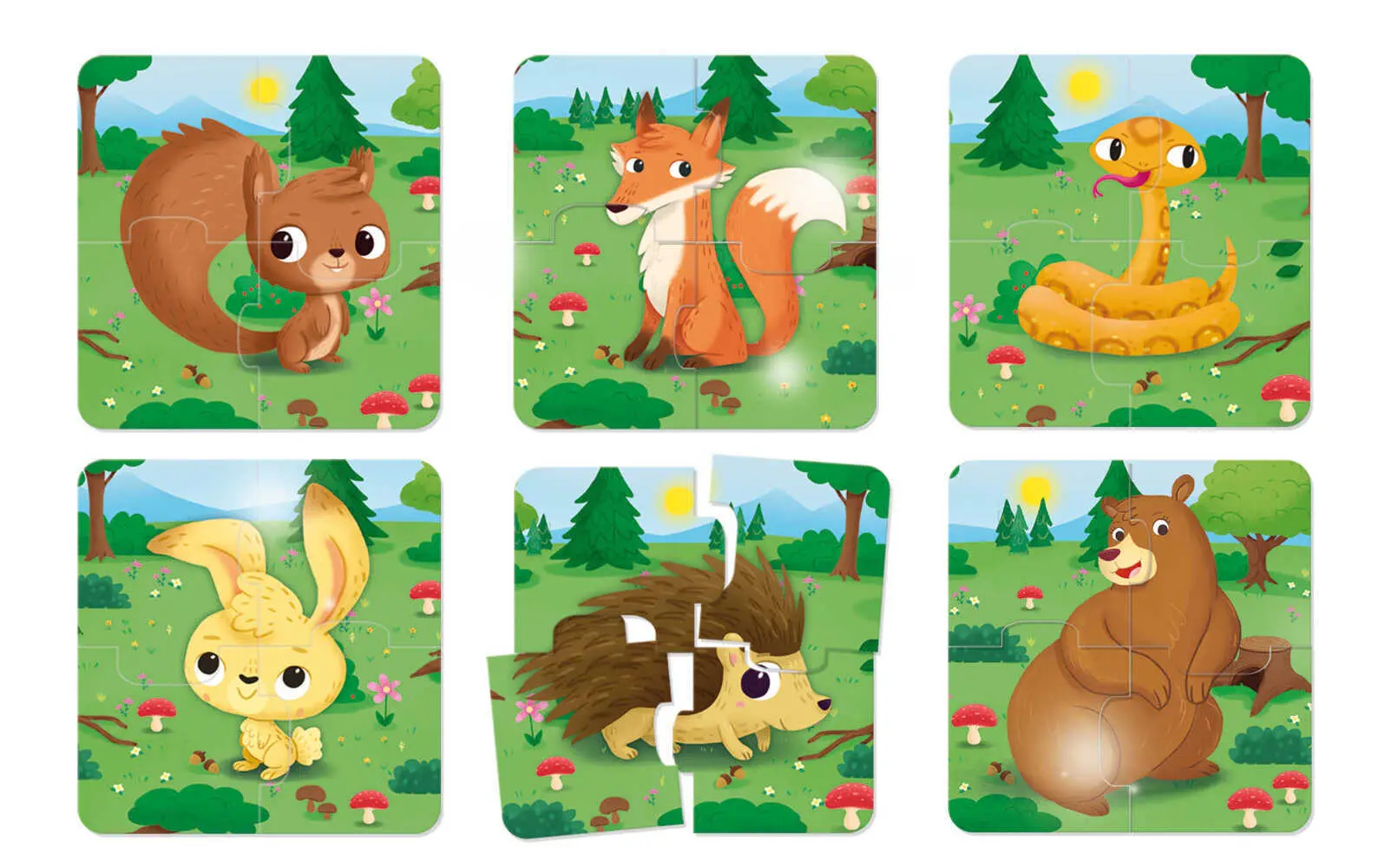 Bild: 8008324080076 | Carotina Baby Puzzle: Der Wald | Spiel | In Kartonschachtel | 80076