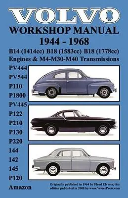 Cover: 9781588500076 | Volvo 1944-1968 Workshop Manual Pv444, Pv544 (P110), P1800, Pv445,...