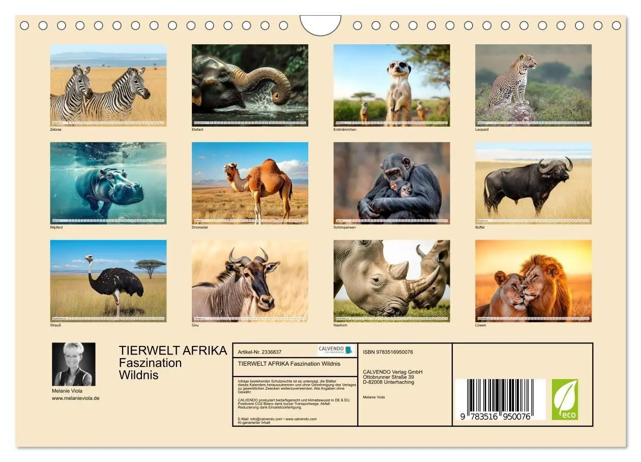 Bild: 9783516950076 | TIERWELT AFRIKA Faszination Wildnis (Wandkalender 2027 DIN A4...