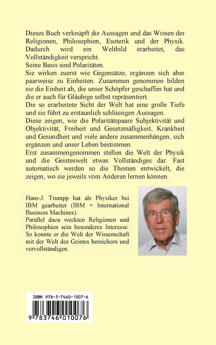 Rückseite: 9783746010076 | Polarität und Einheit in Geist und Physik | Hans-Joachim Trumpp | Buch