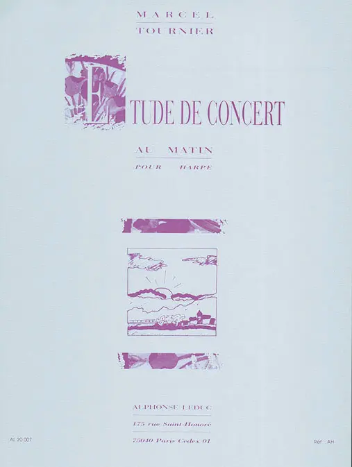 Cover: 9790046200076 | Etude de concert pour harpe | Michel Tournier | Buch | Alphonse Leduc