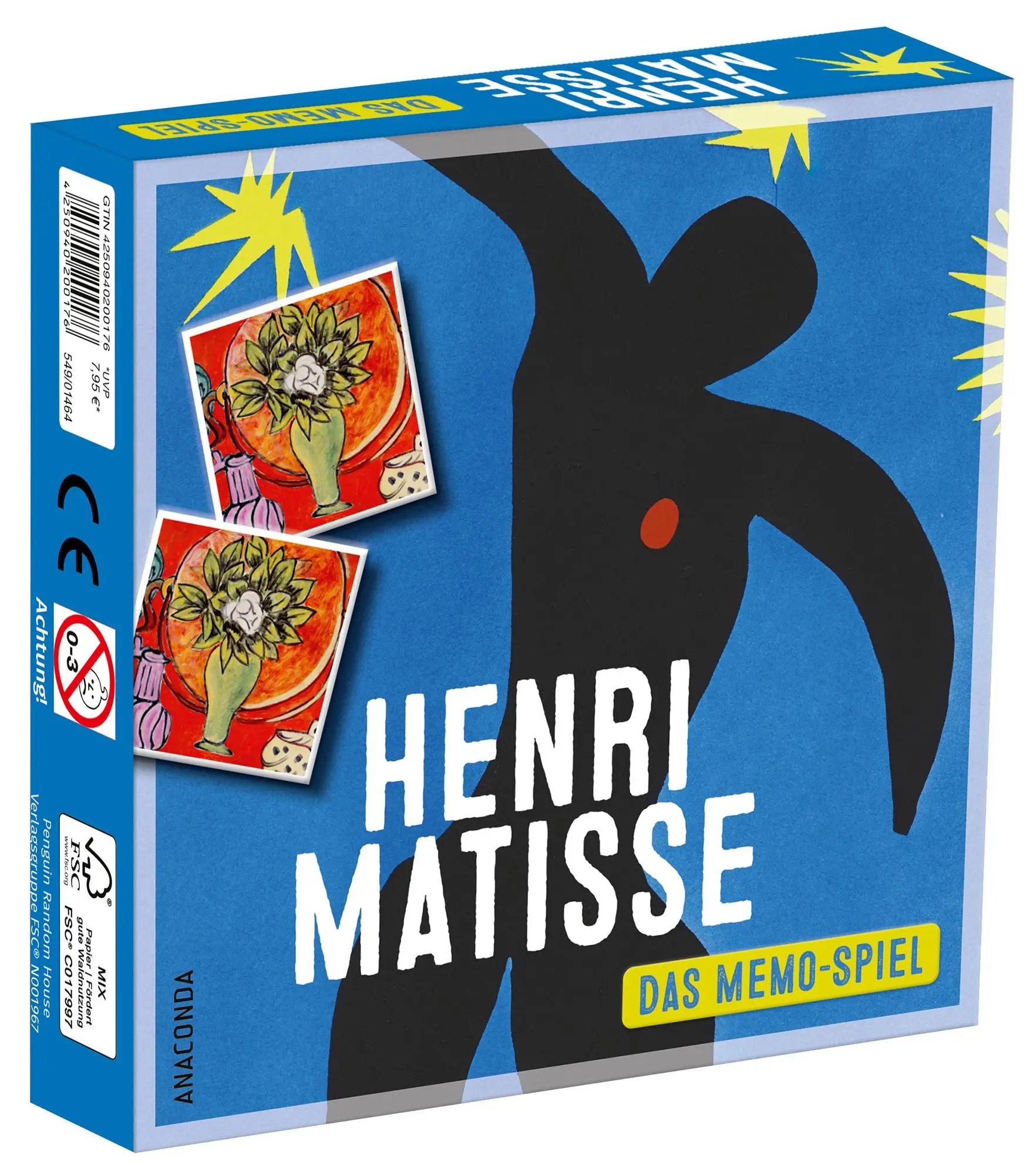 Cover: 4250940200176 | Henri Matisse - Memospiel | Anaconda Verlag | Spiel | 40 S. | Deutsch