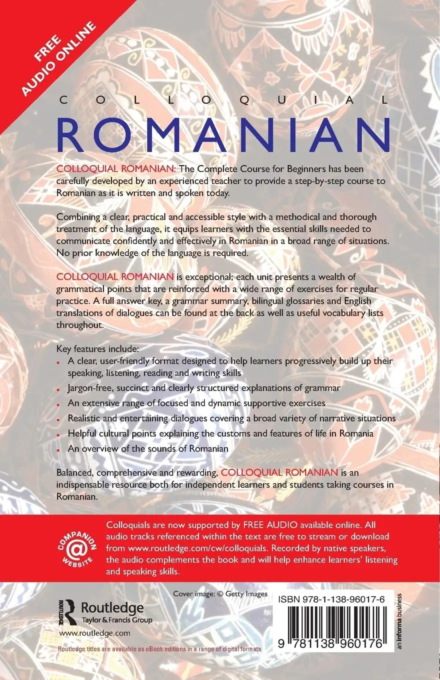Rückseite: 9781138960176 | Colloquial Romanian | The Complete Course for Beginners | Taschenbuch