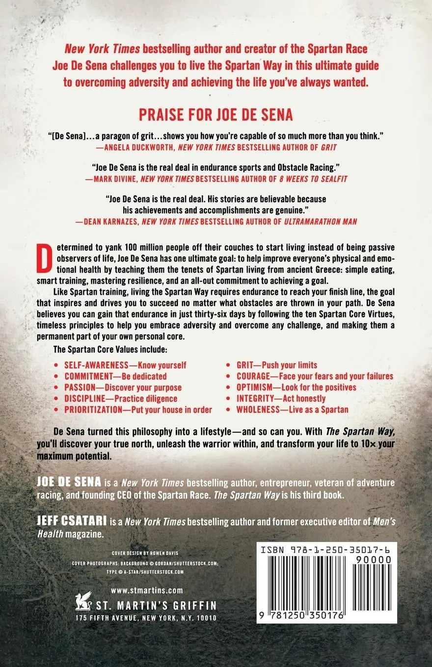 Rückseite: 9781250350176 | Spartan Way | Joe De Sena | Taschenbuch | Englisch | 2018