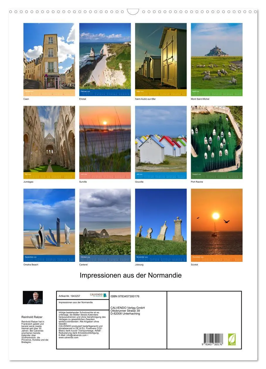 Bild: 9783457300176 | Impressionen aus der Normandie (Wandkalender 2026 DIN A2 hoch),...