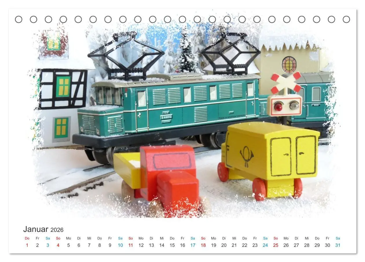Bild: 9783457470176 | Bahn-Nostalgie im Modell (Tischkalender 2026 DIN A5 quer), CALVENDO...