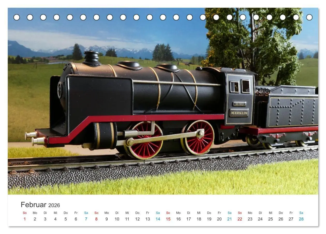 Bild: 9783457470176 | Bahn-Nostalgie im Modell (Tischkalender 2026 DIN A5 quer), CALVENDO...