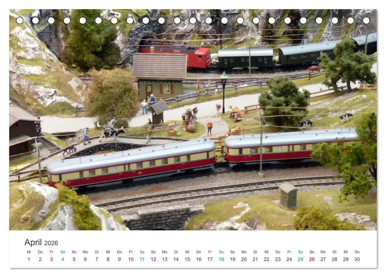 Bild: 9783457470176 | Bahn-Nostalgie im Modell (Tischkalender 2026 DIN A5 quer), CALVENDO...