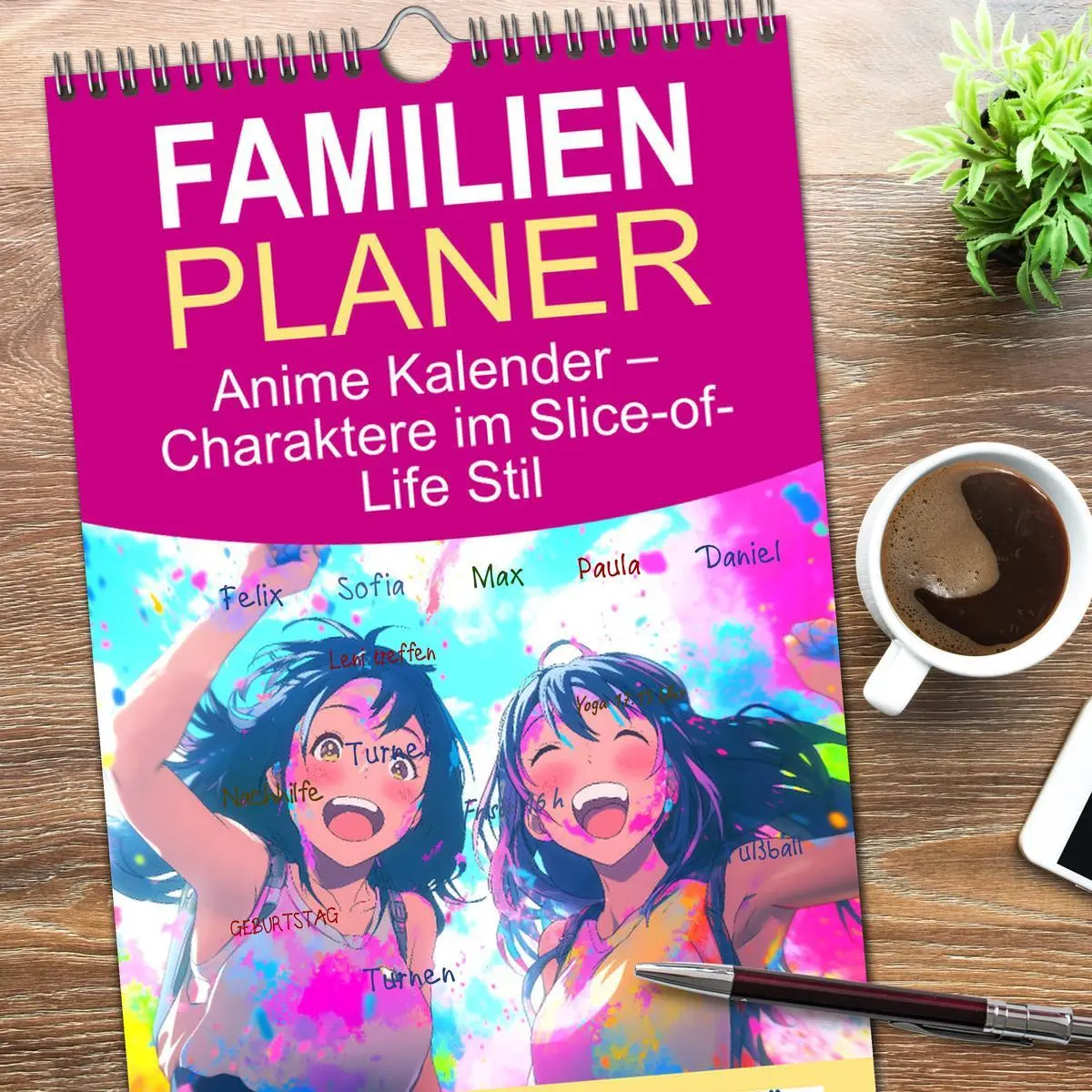 Bild: 9783516490176 | Familienplaner 2026 - Anime Kalender - Charaktere im Slice-of-Life...
