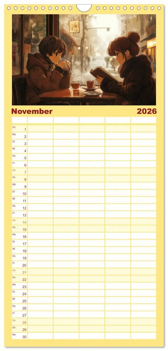 Bild: 9783516490176 | Familienplaner 2026 - Anime Kalender - Charaktere im Slice-of-Life...