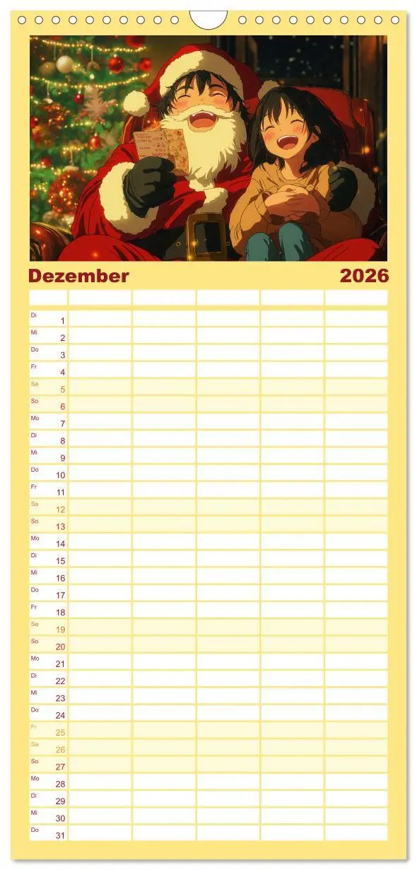 Bild: 9783516490176 | Familienplaner 2026 - Anime Kalender - Charaktere im Slice-of-Life...