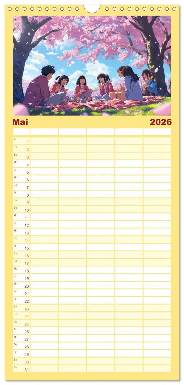 Bild: 9783516490176 | Familienplaner 2026 - Anime Kalender - Charaktere im Slice-of-Life...