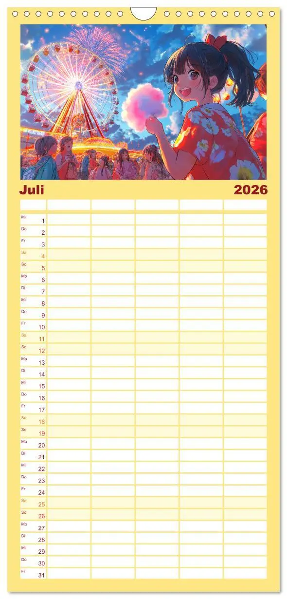 Bild: 9783516490176 | Familienplaner 2026 - Anime Kalender - Charaktere im Slice-of-Life...
