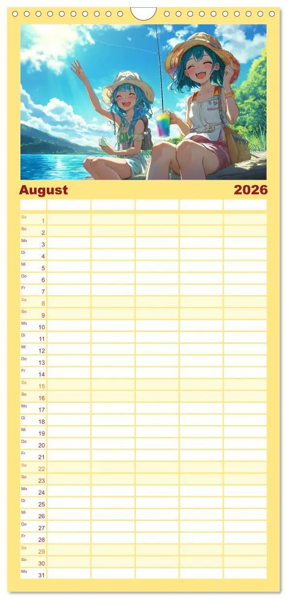 Bild: 9783516490176 | Familienplaner 2026 - Anime Kalender - Charaktere im Slice-of-Life...