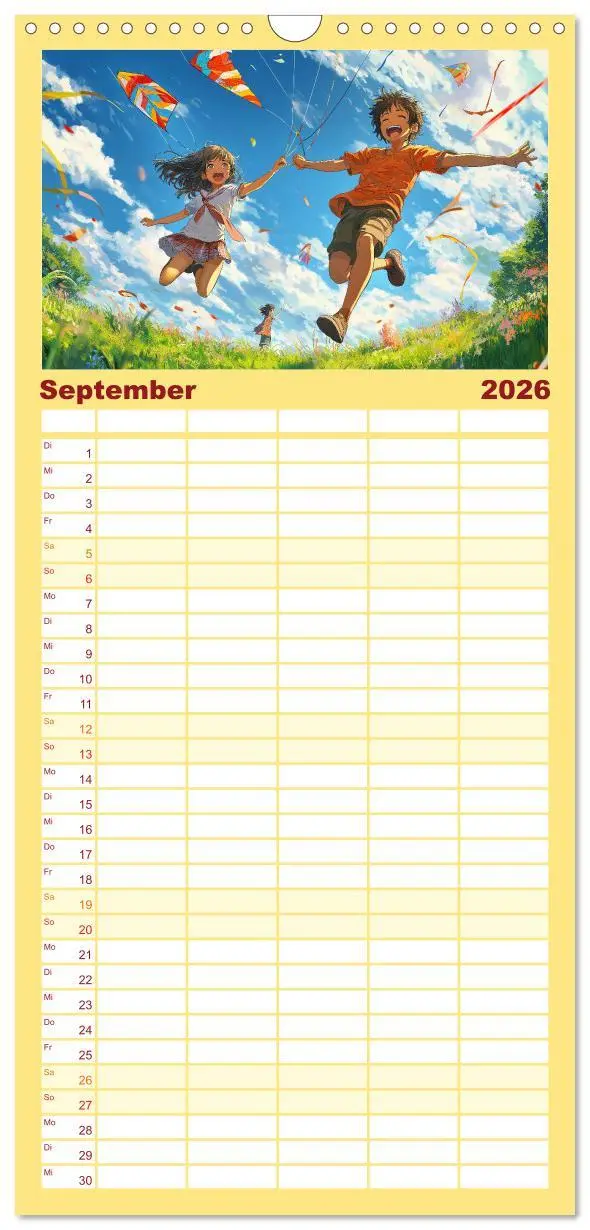 Bild: 9783516490176 | Familienplaner 2026 - Anime Kalender - Charaktere im Slice-of-Life...