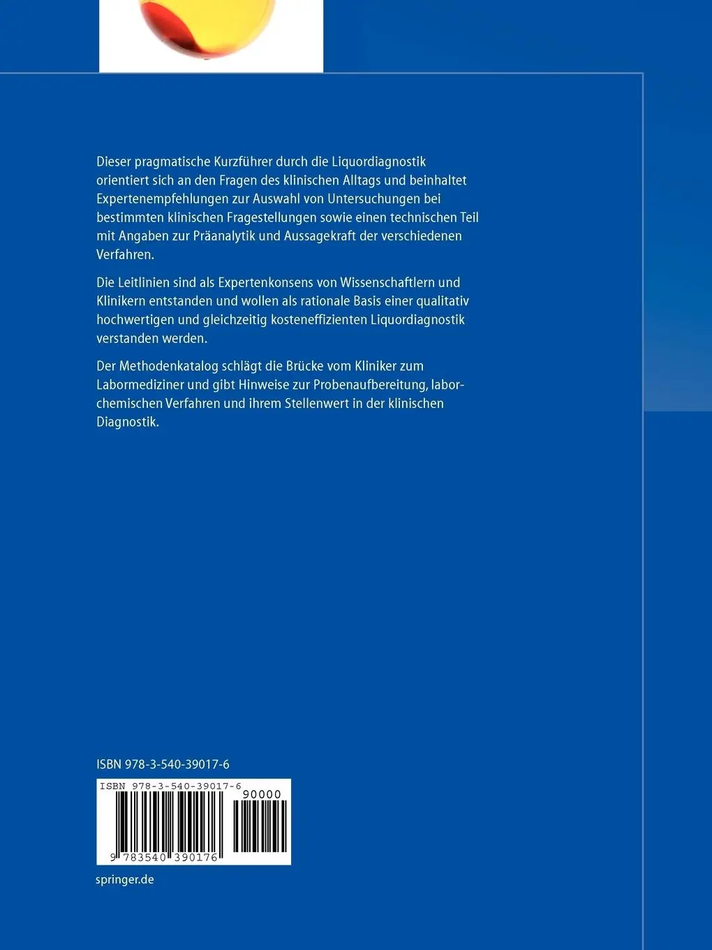 Rückseite: 9783540390176 | Liquordiagnostik | Hela-Felicitas Petereit (u. a.) | Taschenbuch | xii