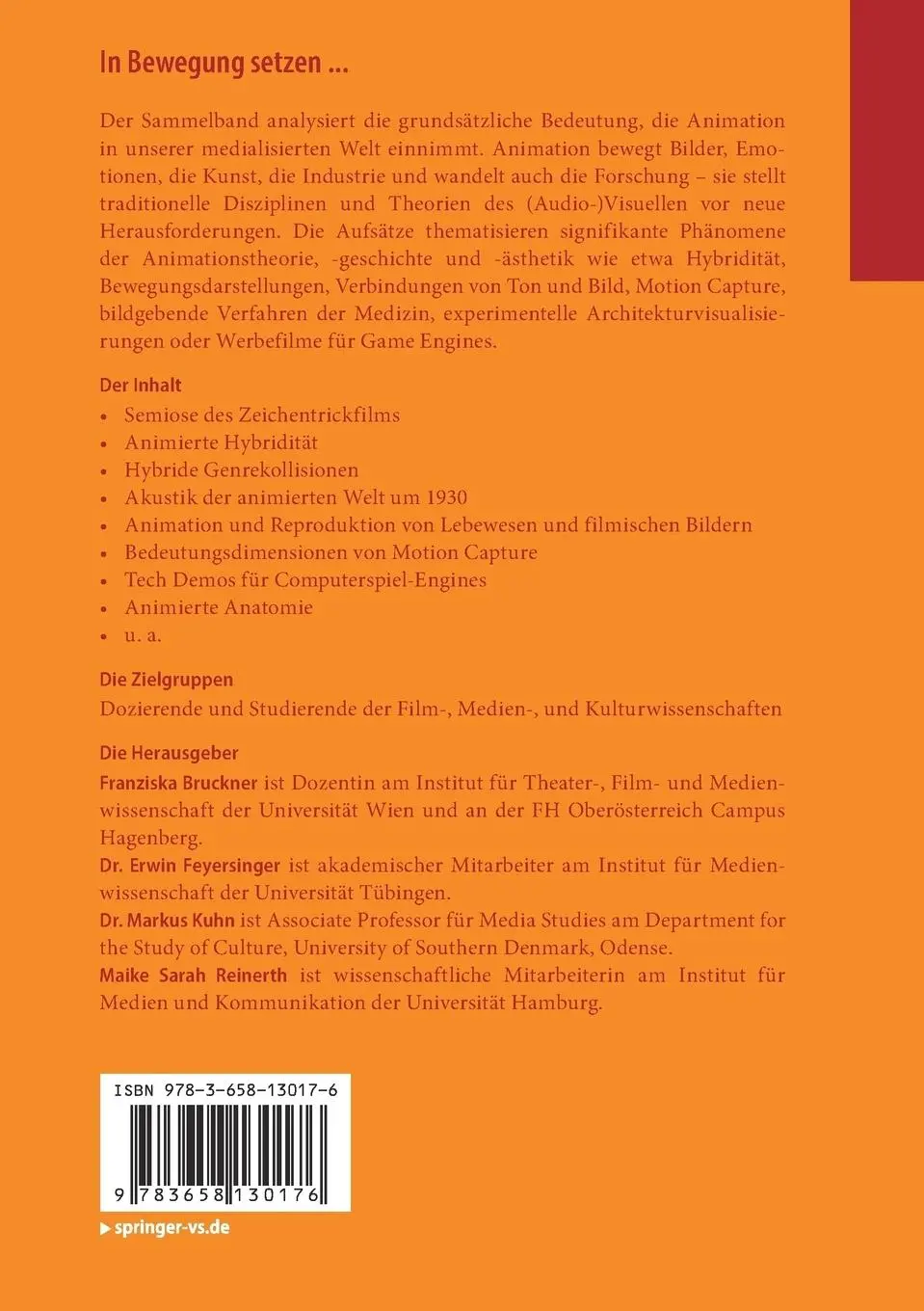 Rückseite: 9783658130176 | In Bewegung setzen ... | Franziska Bruckner (u. a.) | Taschenbuch | vi