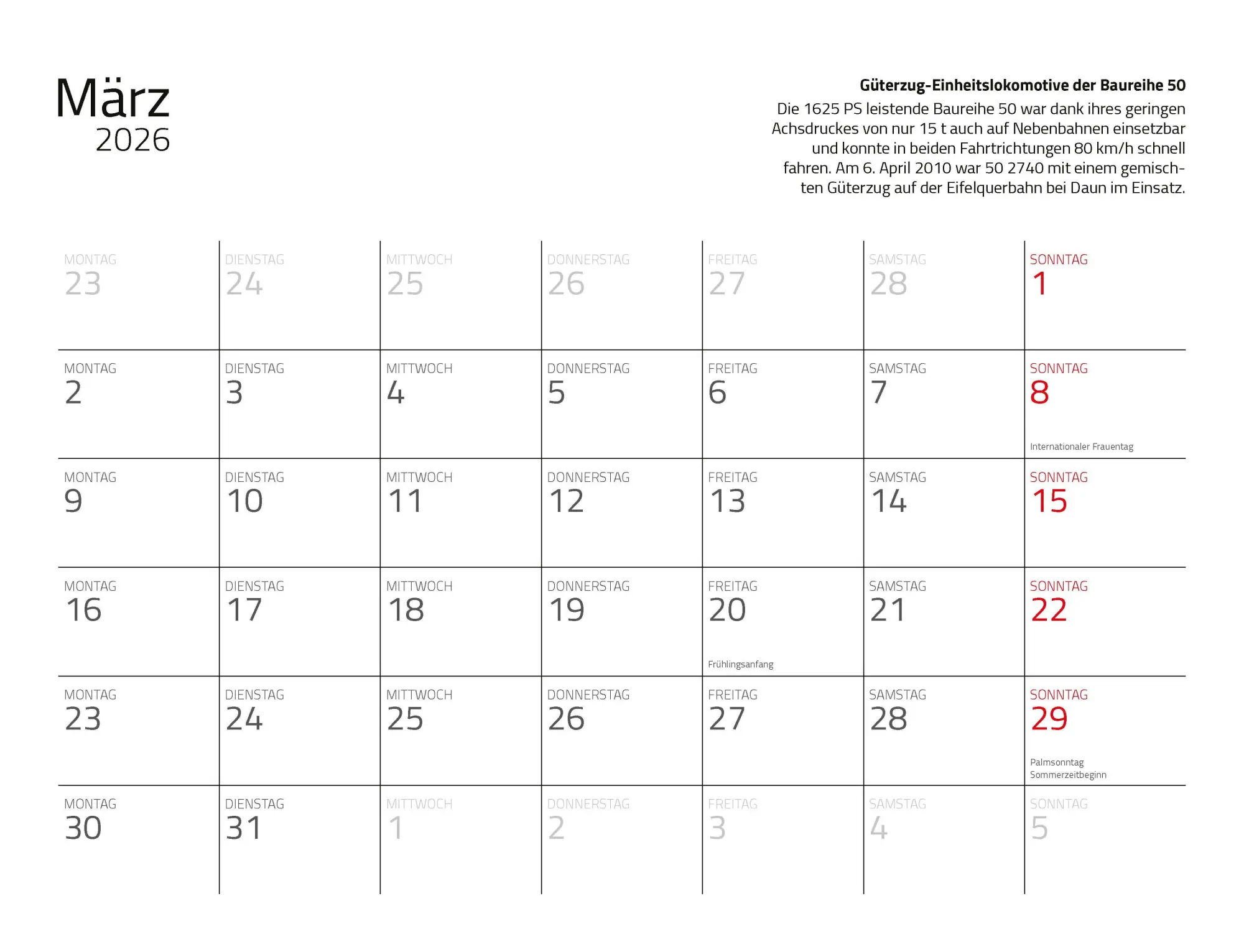 Bild: 9783690190176 | Kalender Dampfloks in Farbe 2026 Eintragkalender | Jörg Hajt | 14 S.