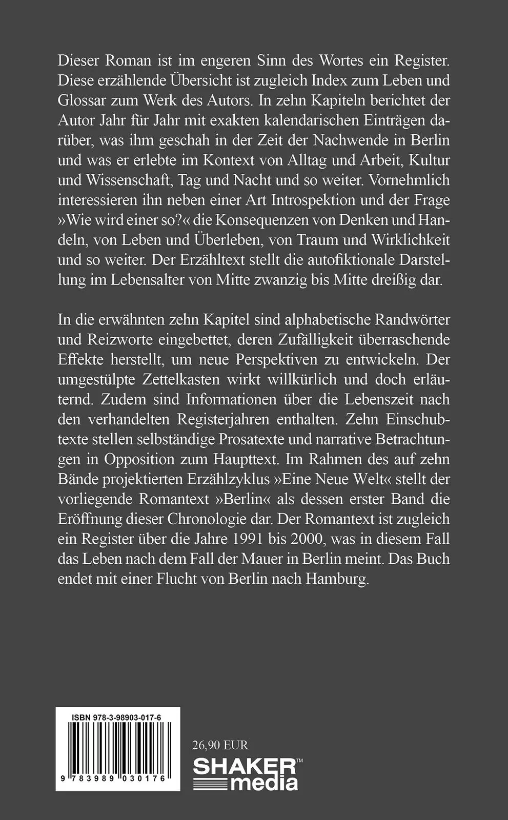 Rückseite: 9783989030176 | BERLIN oder Der Verlust der Zeit | Michael Fisch | Buch | 228 S.