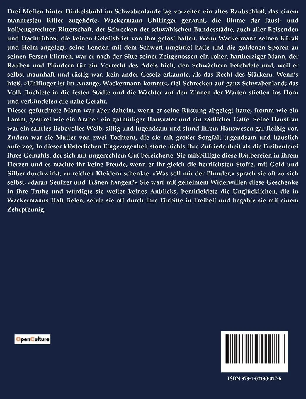 Rückseite: 9791041900176 | Die Nymphe des Brunnens | Johann Karl August Musäus | Taschenbuch