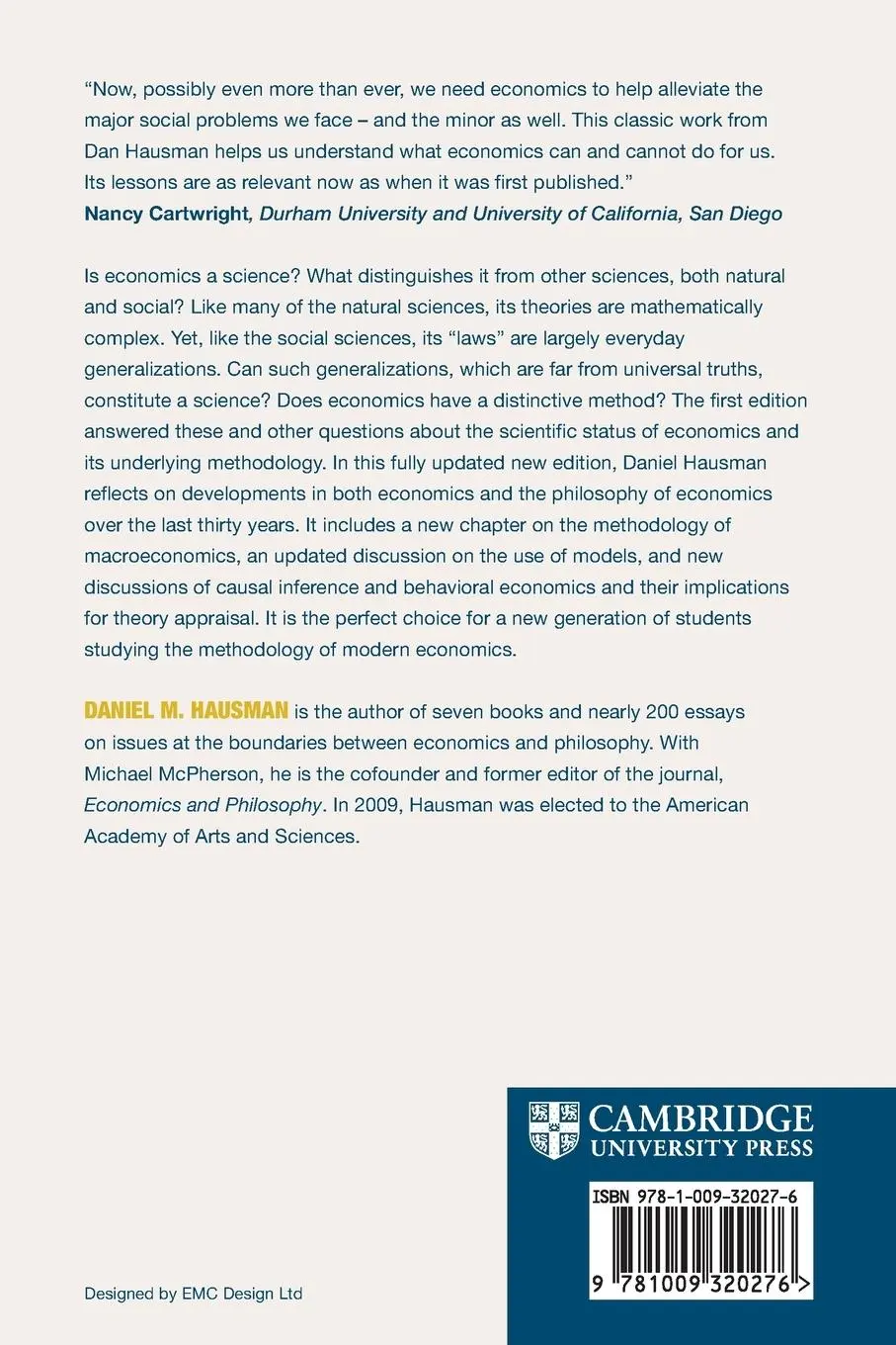 Rückseite: 9781009320276 | The Inexact and Separate Science of Economics | Daniel M Hausman
