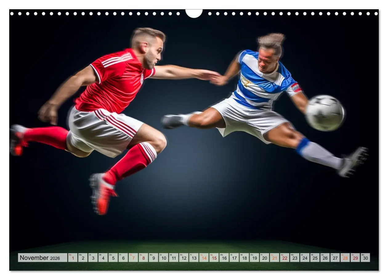 Bild: 9783457460276 | Fussball - Zweikampf (Wandkalender 2026 DIN A3 quer), CALVENDO...