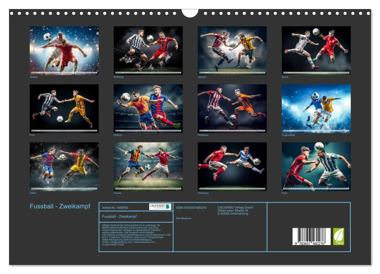 Bild: 9783457460276 | Fussball - Zweikampf (Wandkalender 2026 DIN A3 quer), CALVENDO...
