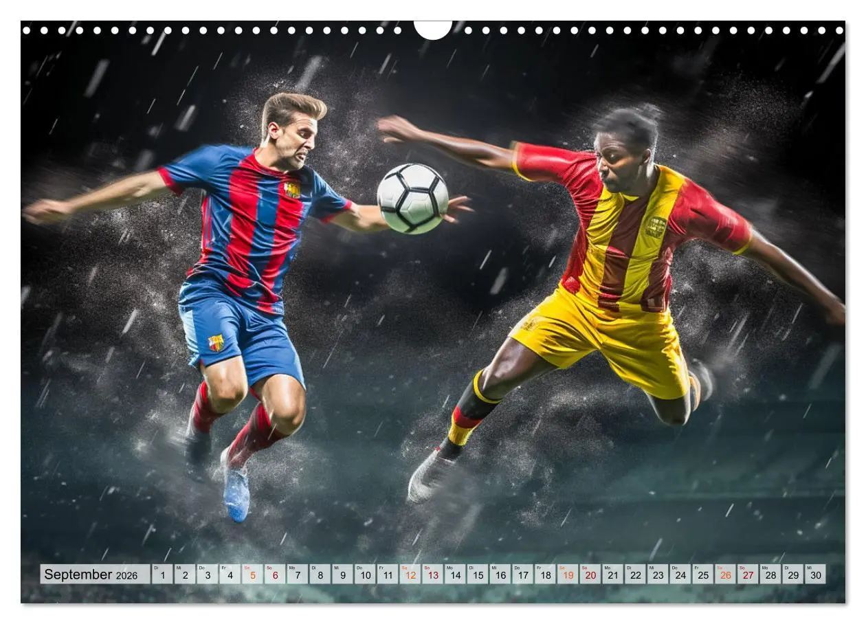 Bild: 9783457460276 | Fussball - Zweikampf (Wandkalender 2026 DIN A3 quer), CALVENDO...