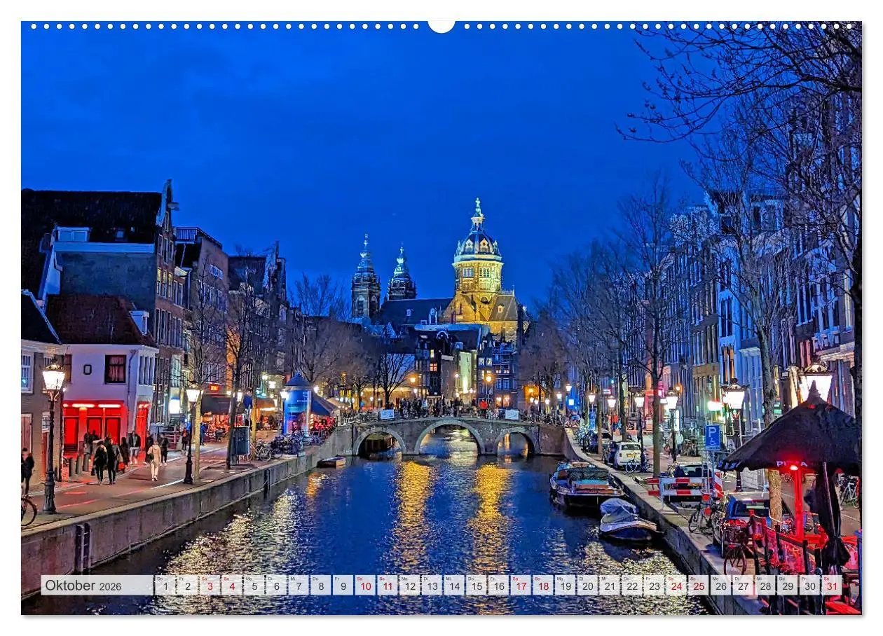 Bild: 9783457530276 | Amsterdam am Tag und bei Nacht (hochwertiger Premium Wandkalender...
