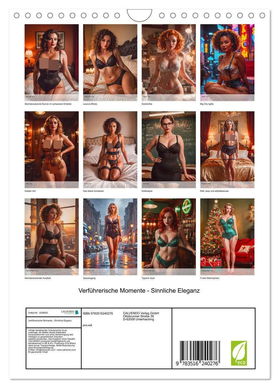 Bild: 9783516240276 | Verführerische Momente - Sinnliche Eleganz (Wandkalender 2026 DIN...