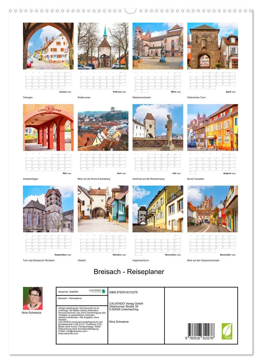 Bild: 9783516310276 | Breisach - Reiseplaner (hochwertiger Premium Wandkalender 2026 DIN...
