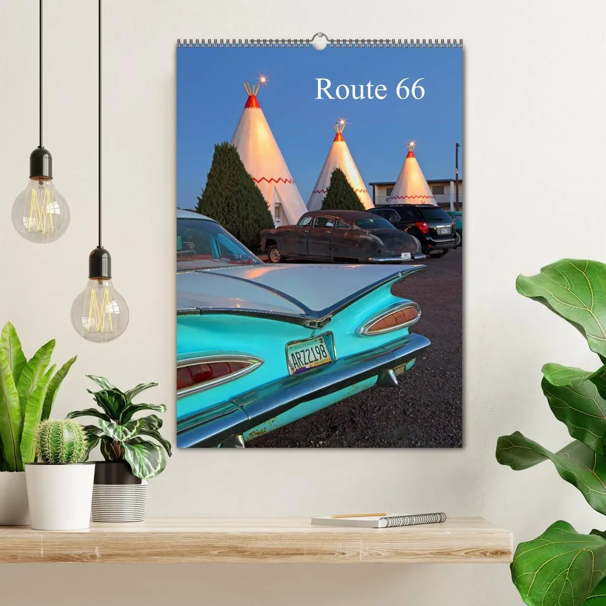 Bild: 9783516480276 | Route 66 (Wandkalender 2026 DIN A2 hoch), CALVENDO Monatskalender