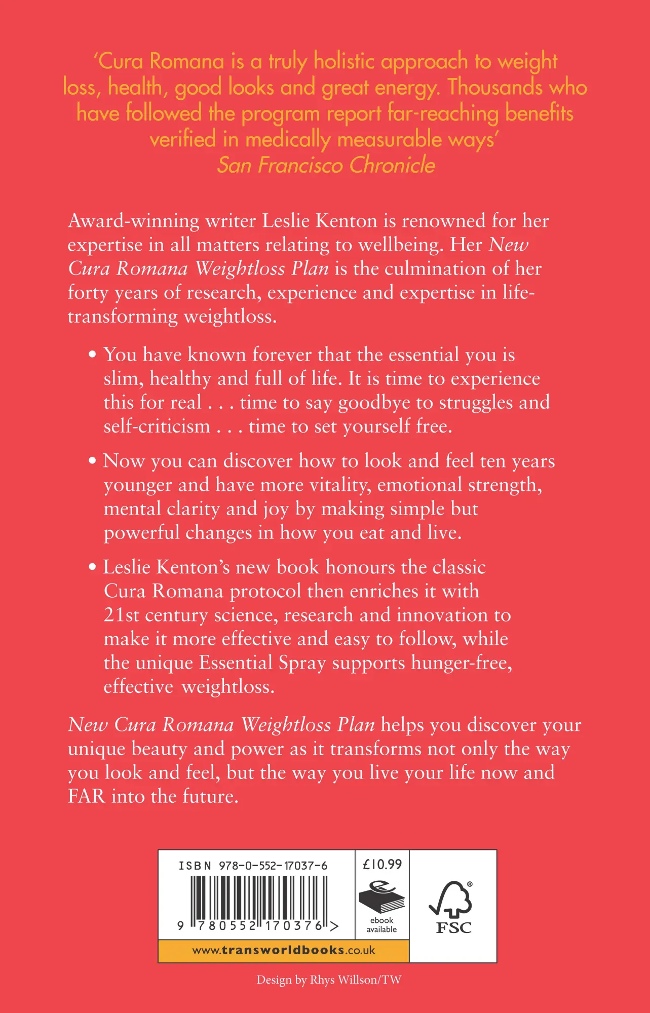 Rückseite: 9780552170376 | New Cura Romana Weightloss Plan | Leslie Kenton | Taschenbuch | 2013