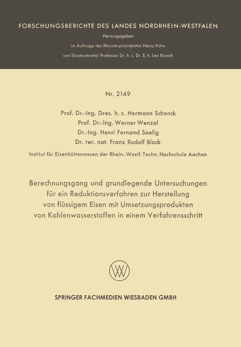 Cover: 9783663200376 | Berechnungsgang und grundlegende Untersuchungen für ein...