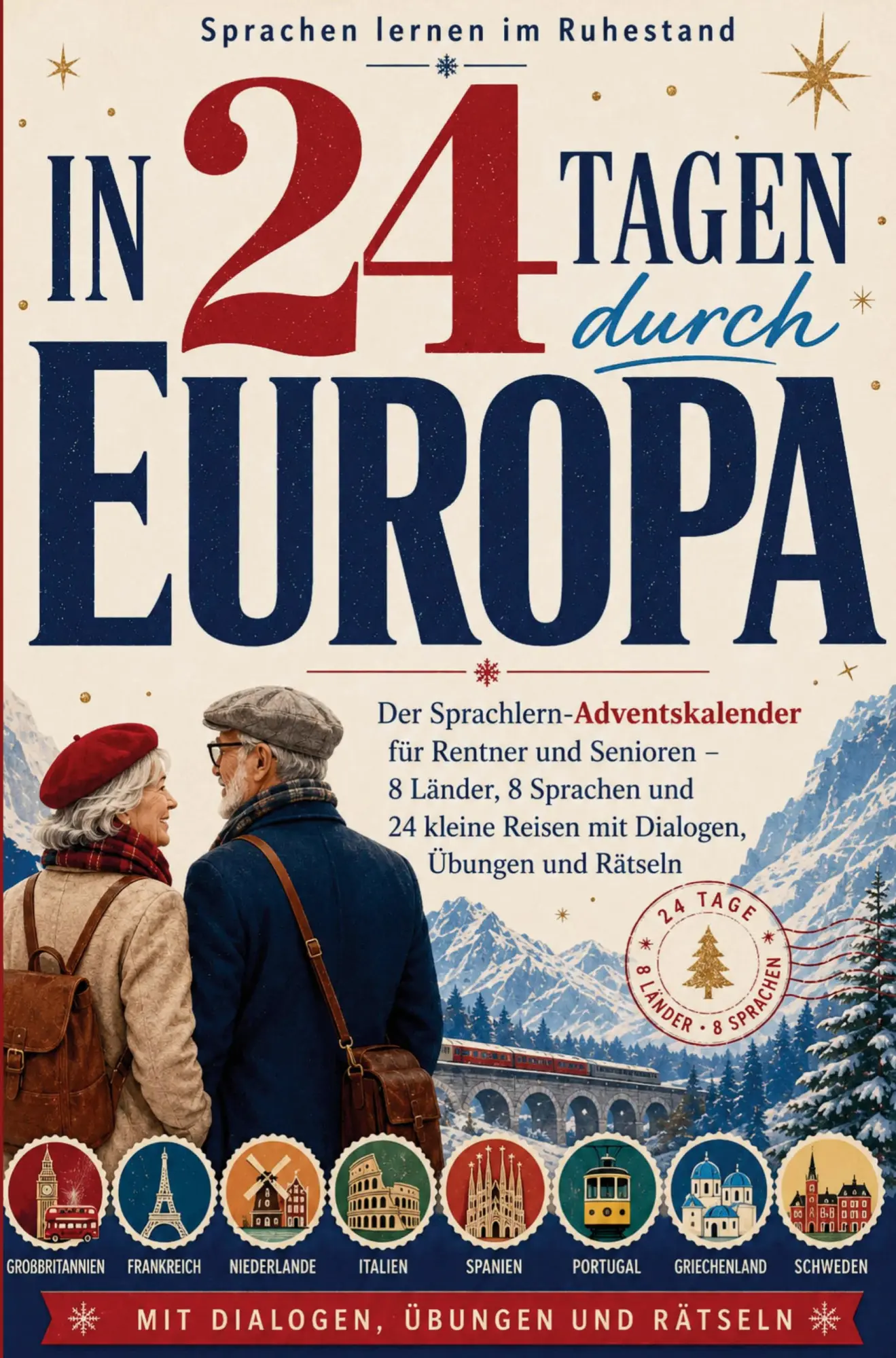 Cover: 9783693830376 | Sprachreise-Adventskalender für Rentner und Senioren - In 24 Tagen...