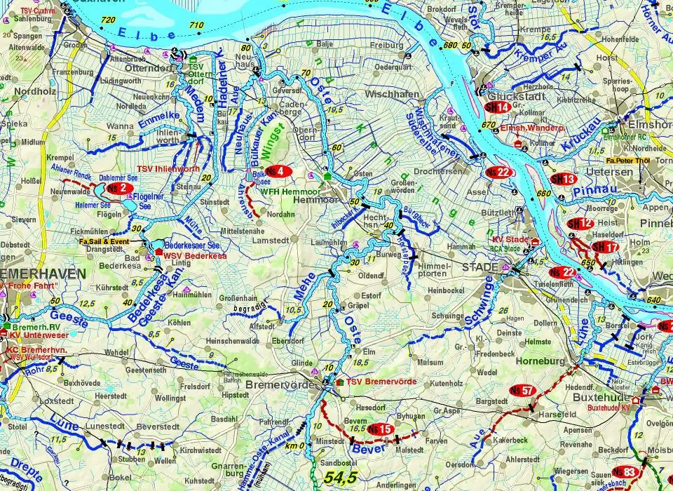 Bild: 9783929540376 | Wassersport-Wanderkarte / Deutschland Nordwest für Kanu- und...
