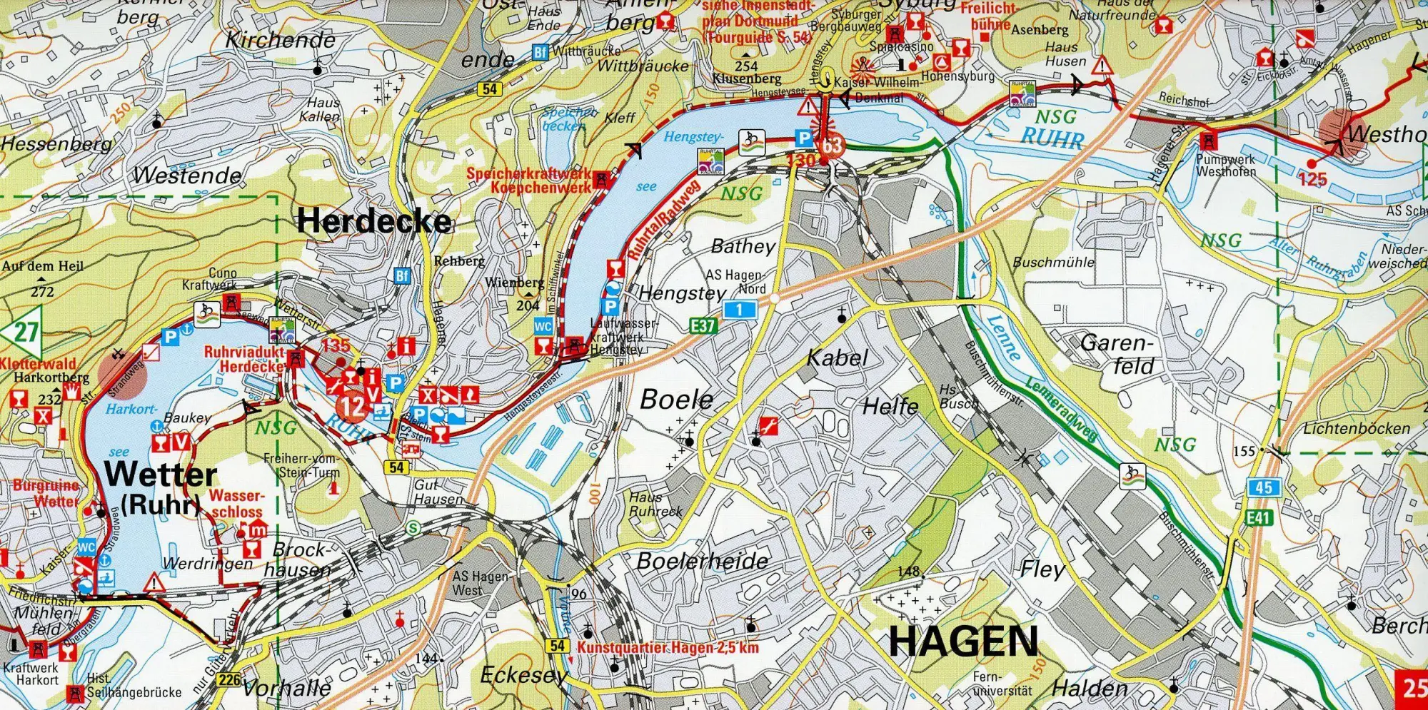Bild: 9783969900376 | Kompakt-Spiralo BVA RuhrtalRadweg 1:50.000 | (Land-)Karte | 72 S.