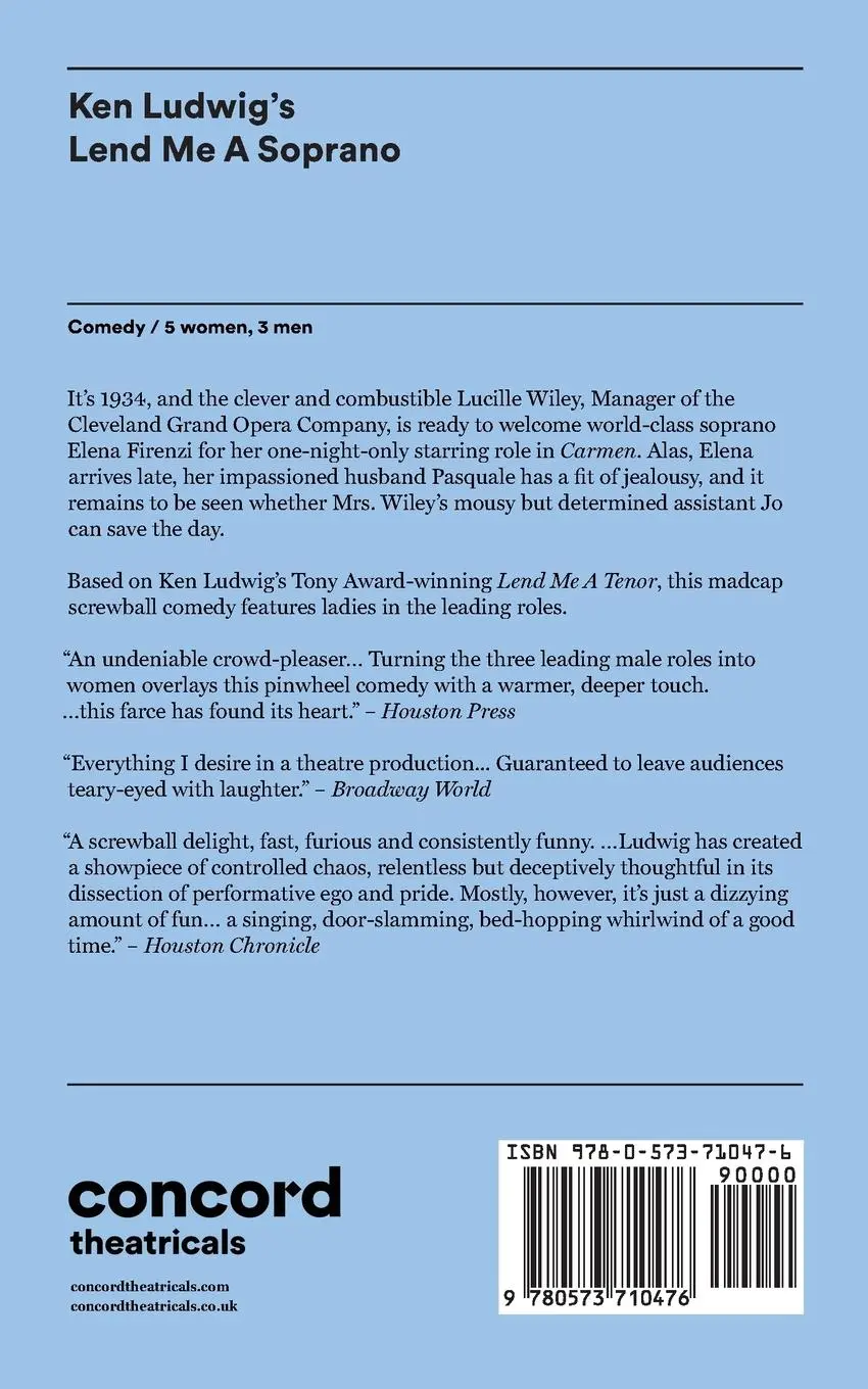 Rückseite: 9780573710476 | Ken Ludwig's Lend Me A Soprano | Dipika Guha | Taschenbuch | Englisch