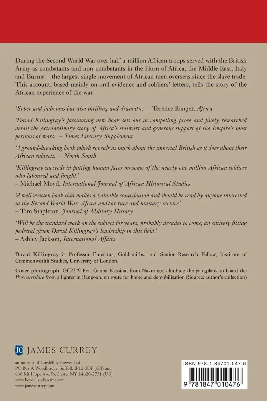 Rückseite: 9781847010476 | Fighting for Britain | African Soldiers in the Second World War | Buch